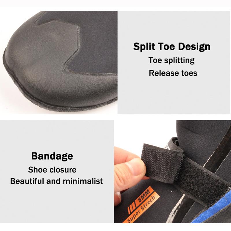 YonSub 5MM Splitting Toes Pro Snorkeling Shoes Kid Adult Size 35-47 Diving Boots High Top Waterproof Warm Sailing Training Shoes