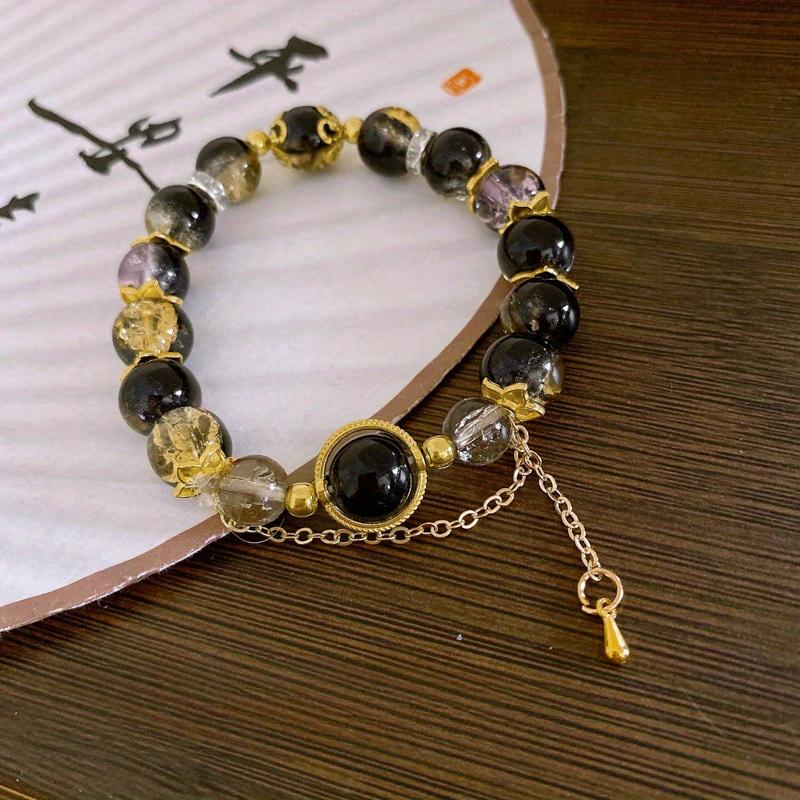 Fashion Sweet Pink Crystal Beads Bracelet for Women Men Attract Money Wealth Good Luck Bracelet Friendship Jewelry Birthday Gift