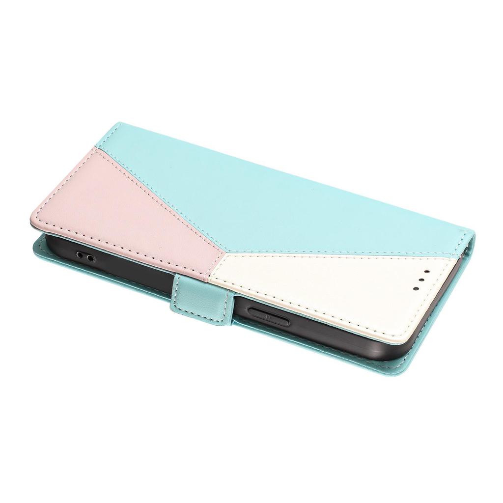 Cubot P80 Leather Case: Three-Color Patchwork Design with Contrast Card Slot for Max 5 5G Protection