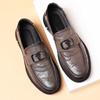 New Shoes for Men Genuine Leather Casual Shoes Spring Business Flat Skateboard Shoes Street Sheepskin Leisure Slip-on Loafers