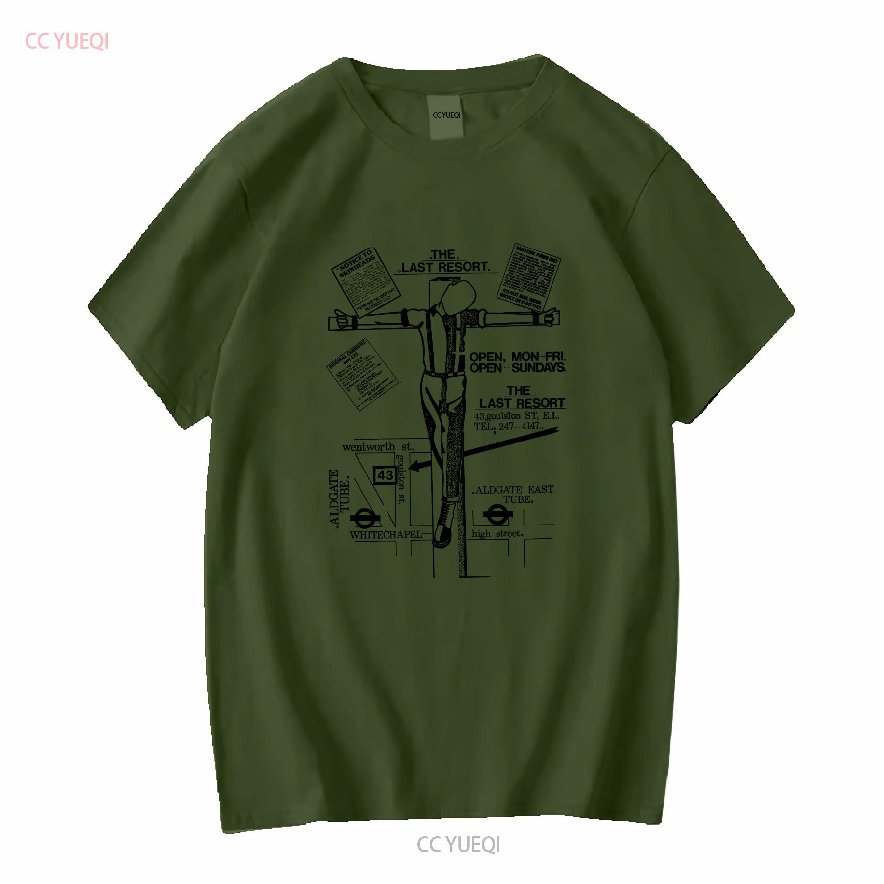 

THE LAST RESORT T SHIRT skinhead mailorder oi music shop classic vintage design long or short sleeves vintage Washed Slightly 4XL
