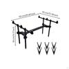 Double Rod Stand Stable Ground Stake Holder Adjustable Height Fishing Pole for