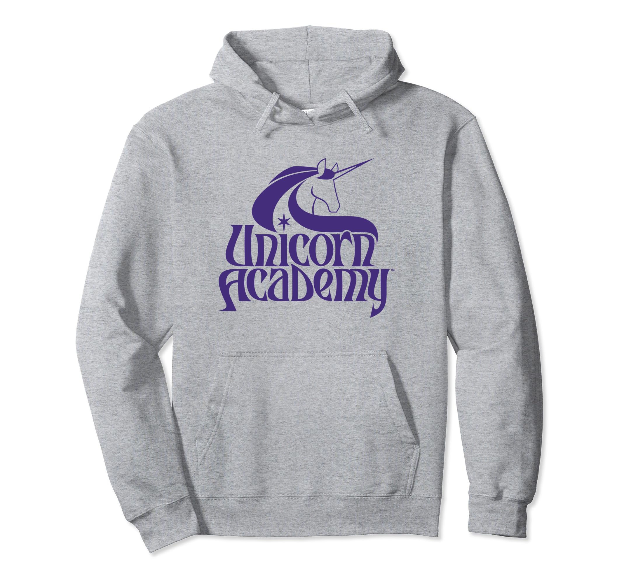 Unicorn Academy Silhouette Graphic Front and Back Print Hoodie