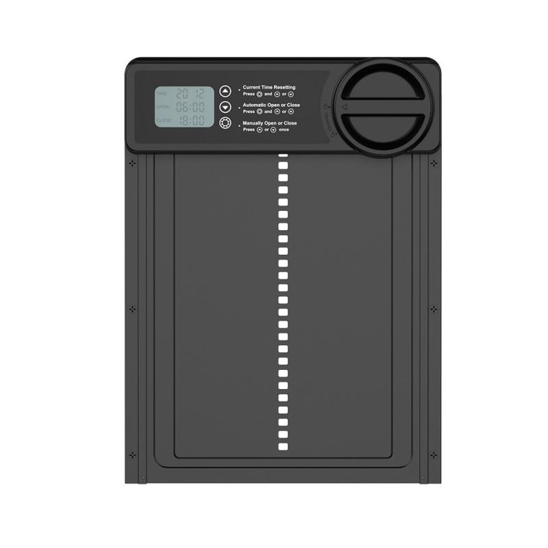 

Автоматический открыватель двери курятника с настройкой таймера и ЖК-экраном, противозащемляющая конструкция, полностью алюминиевая дверь для курятника