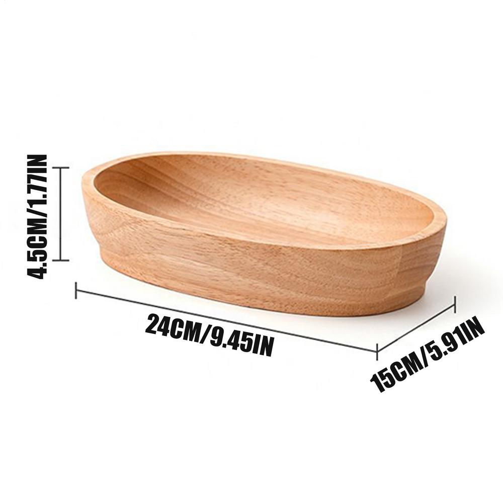 

Креативна овальна тверда дерев яна тарілка Домашній ресторан Фруктова тарілка у формі човна Закуски Салат Дерев яна чаша Тарілка для суші