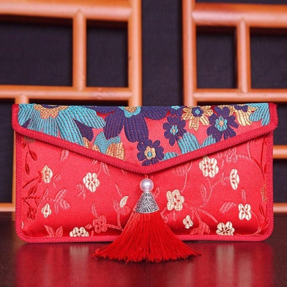 Chinese Traditional Art Happy New Year Wedding Betrothal Spring Festival Lucky Money Red Packet Red Bag Gift Bag Red Envelope