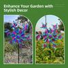 Removable Butterfly Wind Spinner Iron Art Wind Collectors Rotator Gardening Plug Pinwheel  Lawn