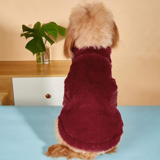 Cappotto invernale per animali domestici, comodo e lavabile, per bulldog, carlino, barboncino, maglione in pelliccia per esterni