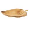 Golden Snack Candy Plate Wood Serving Tray Bread Display Plate Food Serving Tray Wooden Plate Jewelry Tray Leaf Shape Wood Plate