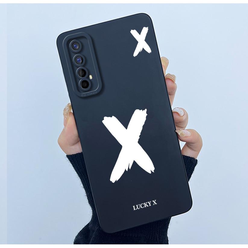 For Realme 7 RMX2155 7 Pro RMX2170 Casing Cover Lucky Initial Letter Soft Silicone Matte Phone Case for Realme7 RMX2151 shell