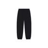 Li Ning Solid Color Loose Fit Embroidered Cuffed Knitted Sports Pants Men Bottoms Black AKLT611-3