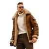 Men's Trendy 2026 Winter Shearling Jacket - Thick Faux Leather with Fluffy Fur