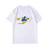 Disney Donald Duck Cartoon Printed Short Sleeve T-Shirt Summer Casual Cotton White  Couple Outfit Men Clothing Tracksuit Tee Top