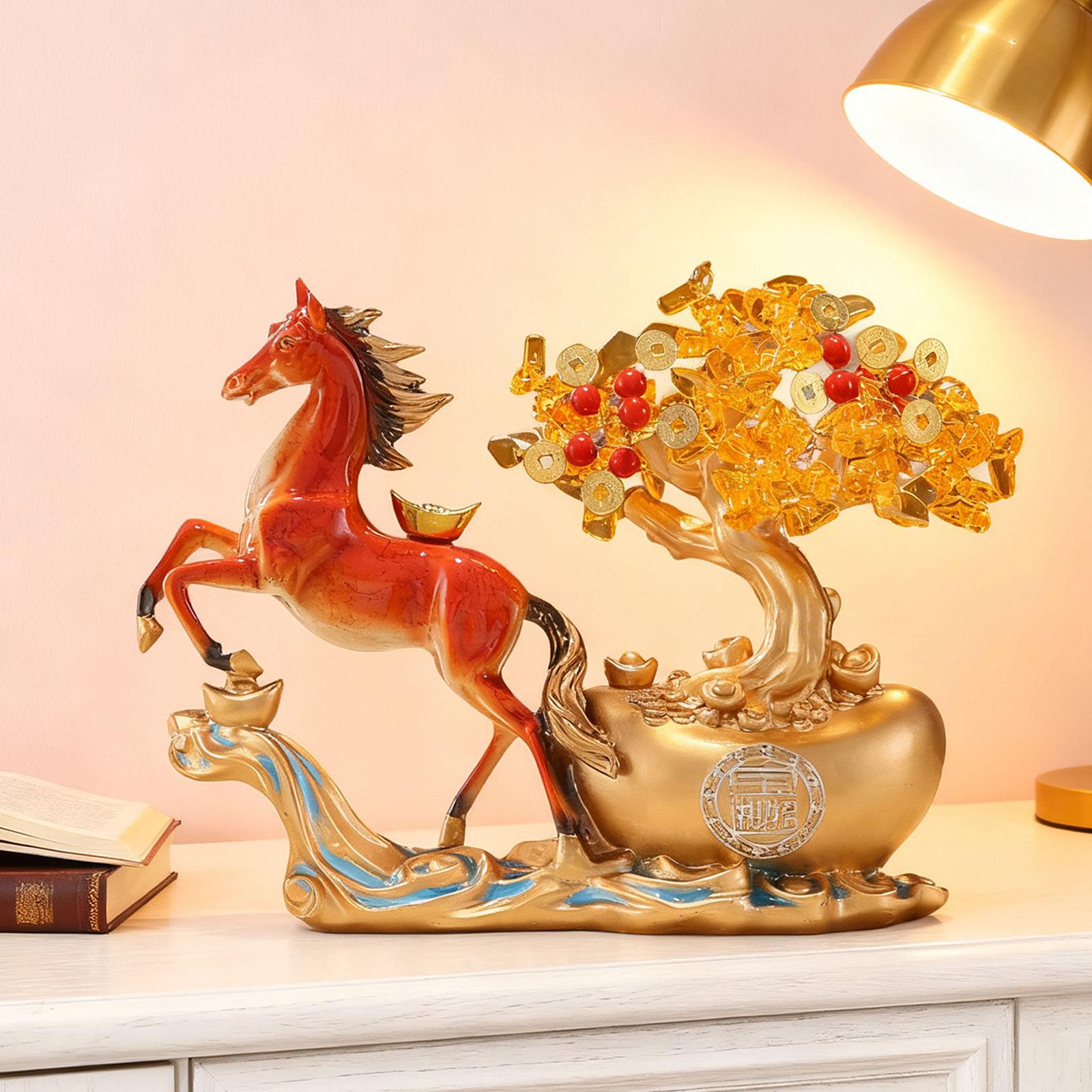 

Horse Sculpture Resin Ornament Creative Farmhouse Decor Animal Figure Table Centerpiece for Birthday Housewarming Office червоний