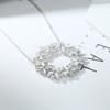 European and American High end Market Platinum Laurel Wreath Beautiful Diamond Goddess Natural Real Diamond Necklace