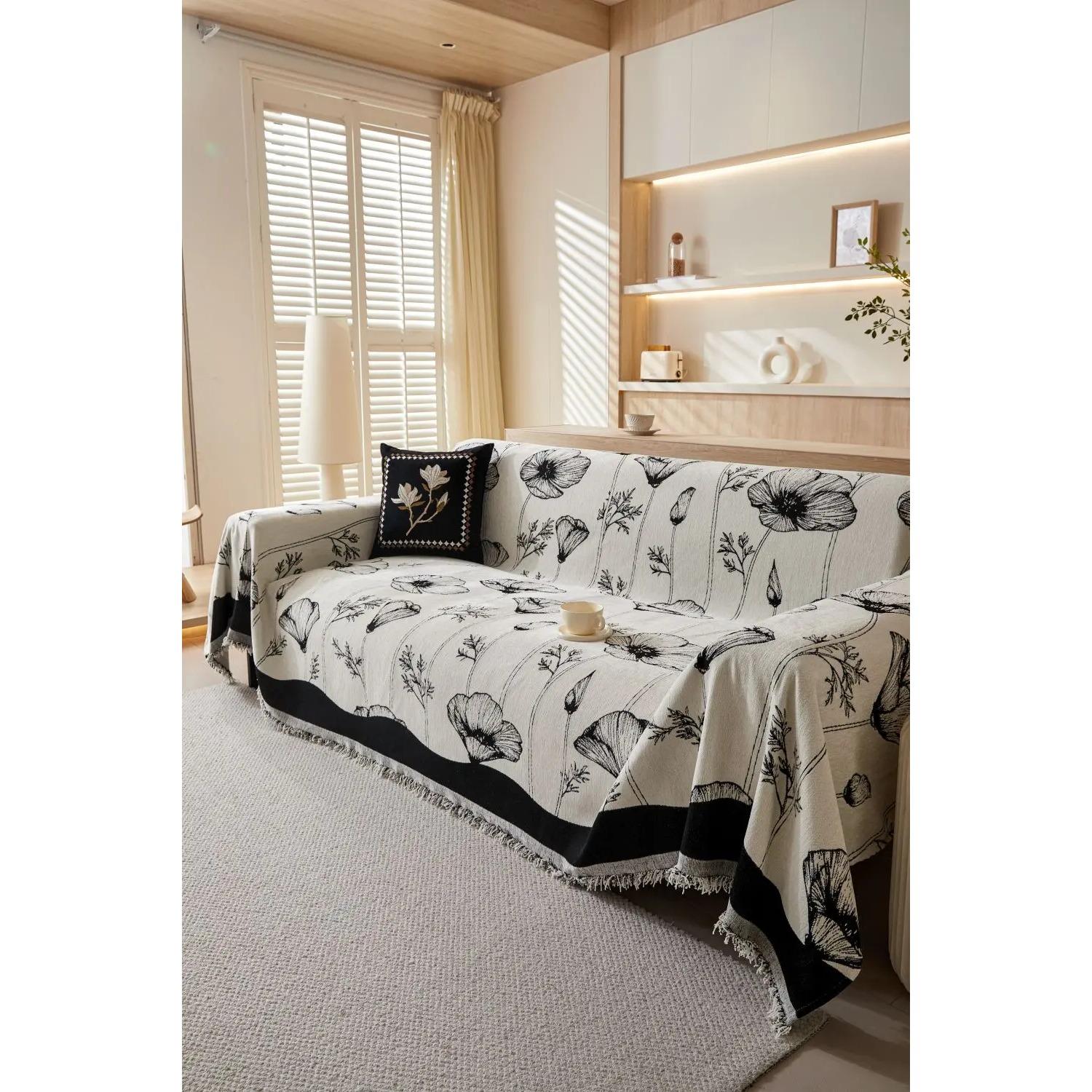 

Funda Sofa Home Синель Цветы Диван Коврик Пледы Всесезонный Кемпинг Пикник Одеяло Чехол Чехол для Дивана 180x130cm