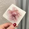 Korean Silk Gauze Flower Hair Tie Rubber Band for Girls