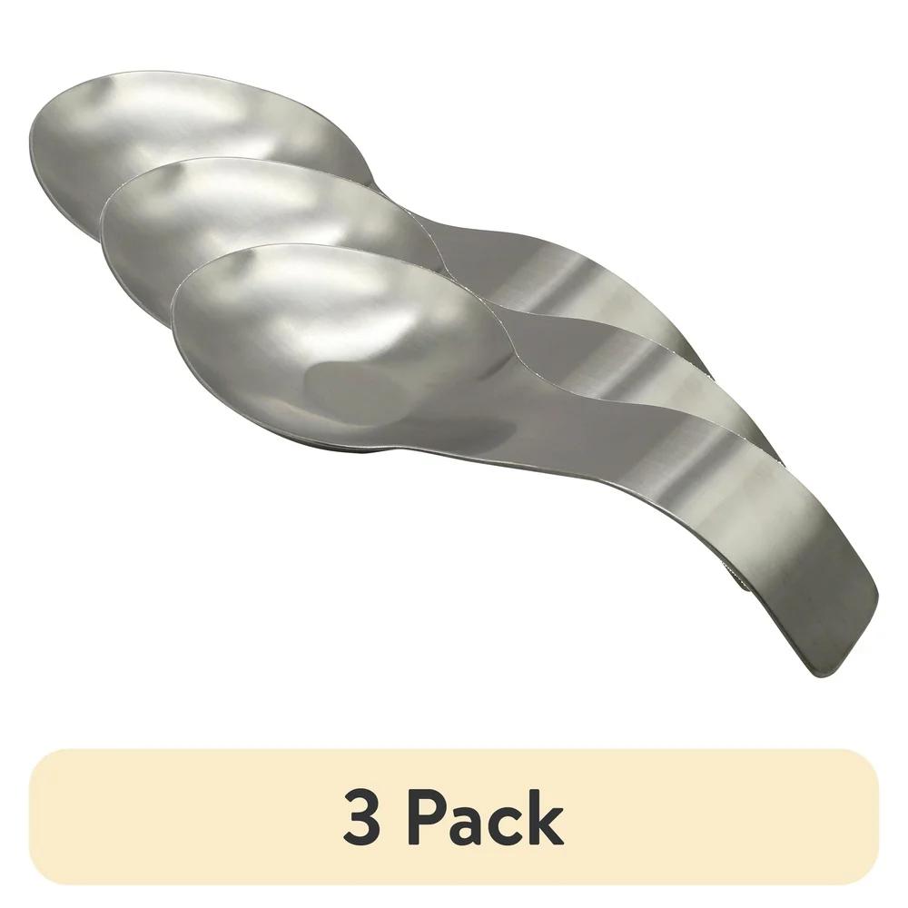 18/0 Stainless Steel Spoon Rest Set 3 Pack Kitchen Utensil Holder Cookware Recycling Stove Top Cleaner Cooking Tool Durable Food