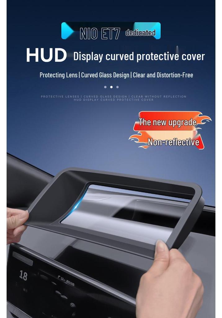 Nio ET7 (2024-2025) HUD Protective Cover - Curved Surface Dust Shield for Interior.