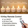 FPOO LED Candle USB Rechargeable Led Tea Light Set With Flashing Flameless Timed Remote Control Birthday Home Decoration Candles