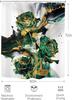 Green Gold Marble Flower Shower Curtain Rose Abstract Modern Floral Luxury Minimalist Ink Texture Men Hooks Fabric Waterproof