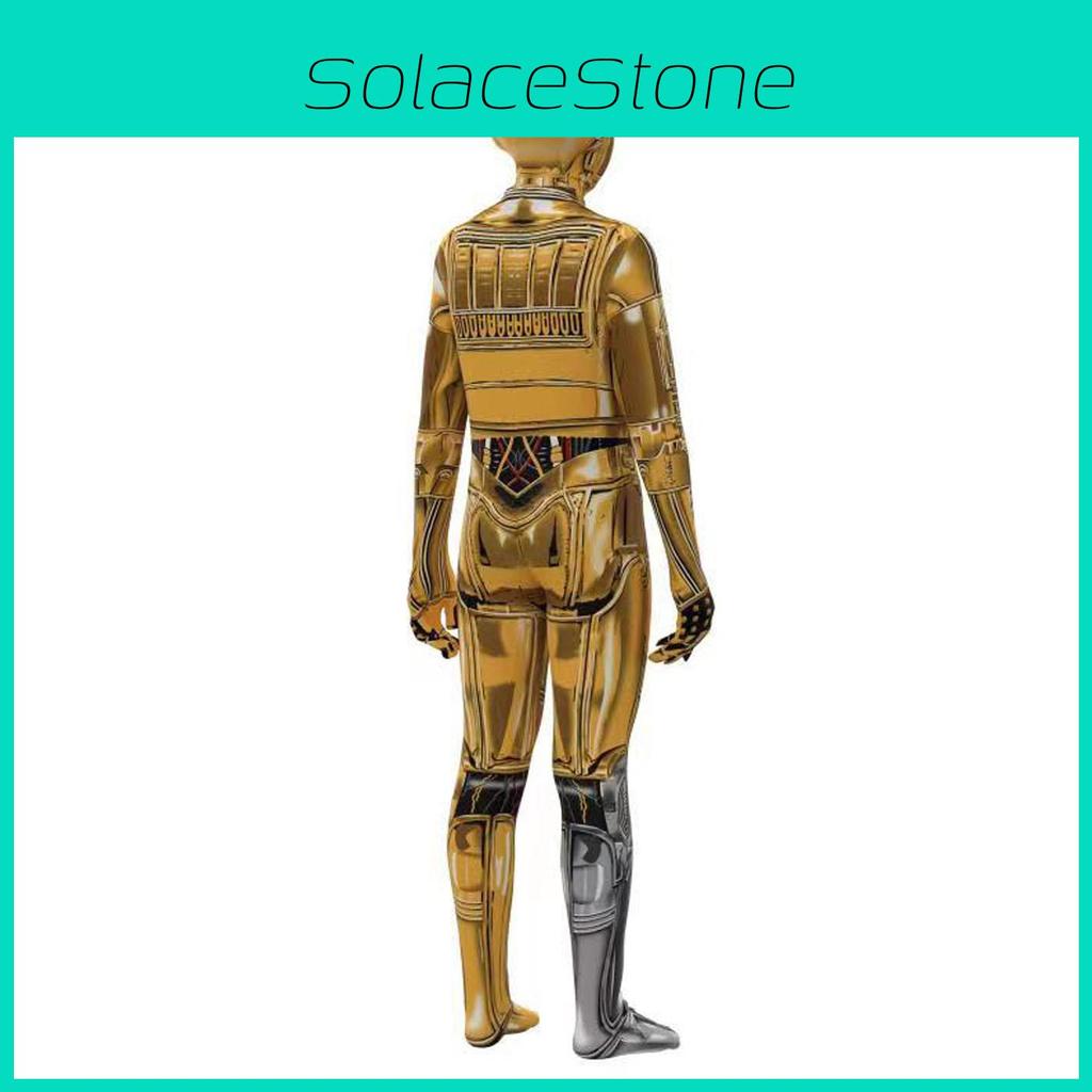 Star Wars Robot Cosplay Costume With Digital Print For Halloween Kids And Adults