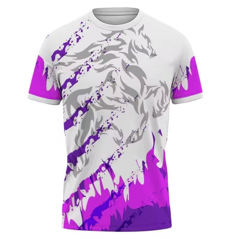 Summer New 3D Animal Wolf Horse Men T-shirt Fashion Casual Personality Print short sleeve t-shirts Sports harajuku streetwear
