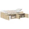 Storage Bed Frame In Sonoma Oak 31.5  X 78.7  (80 X 200 Cm) Particleboard