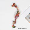 Durable Rainbow Cotton Rope Dog Teething Toys - Knot Set