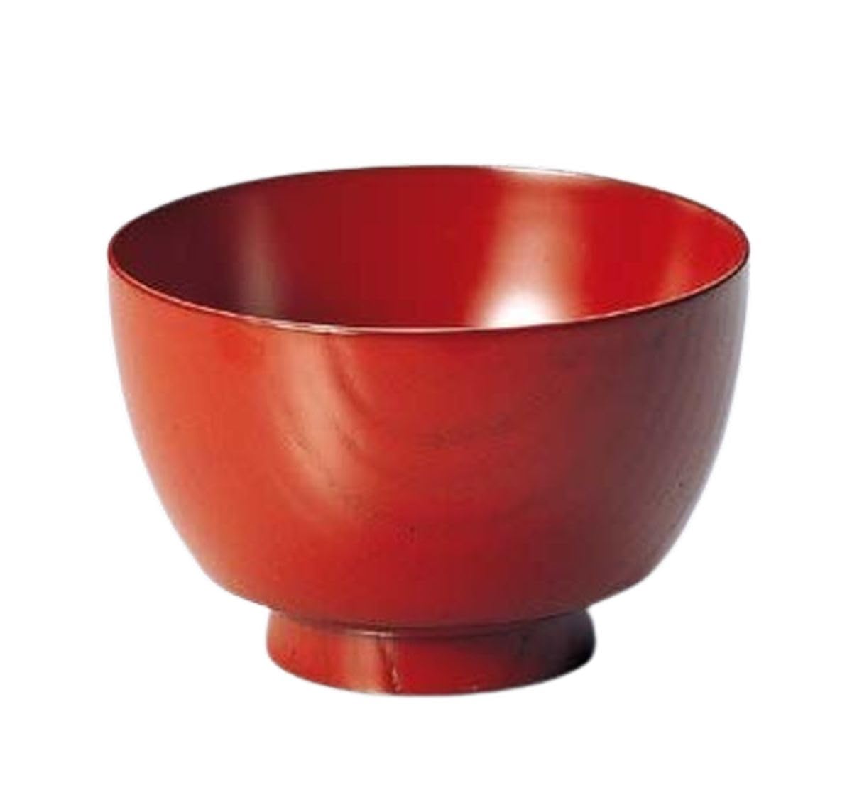 Wooden Soup Zelkova Ancient Vermilion Made in Japan J-kitchens Bowl, Wood, (1 bowl), 10.9cm, Lacquered, Hand-painted,