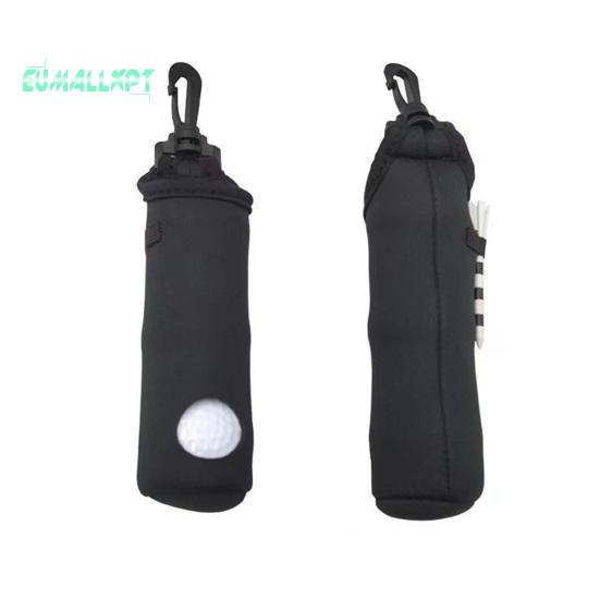 Golf Ball Storage Pouch with Tee Holder - Large Capacity, Portable Carrier Bag with Keychain Belt Clip Design