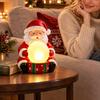 Christmas Craft for Shop Window Light Up Santa Claus Figurine, Statue Holding Glowing Crystal Ball, Warm Decorative Night Light, Tabletop Ornament