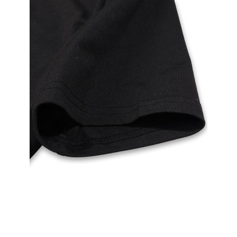 European sizes Men's  T-shirt - Black "Patience Chart" Graphic with Humorous Lettering, Soft and Breathable Fabric, Casual Round Neck Short Sleeve Top