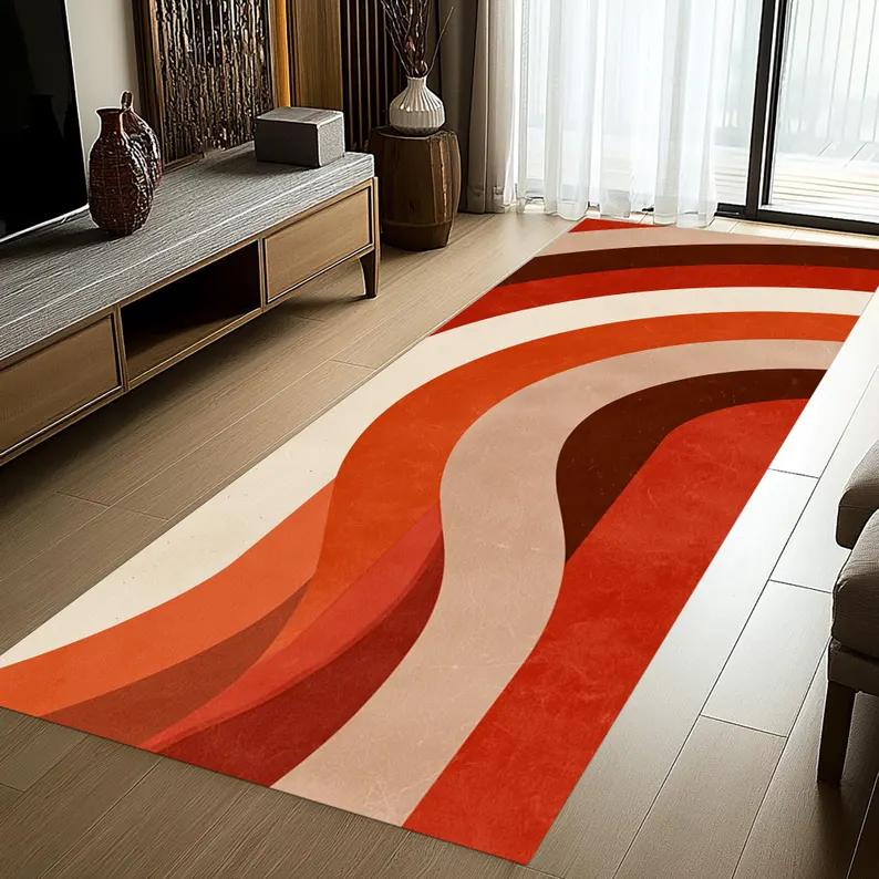 Abstract Art Hallway Runner Floor Mat Rugs Carpets Home Decoration Non Slip Washable Area Rug Modern Style Bedroom Decor