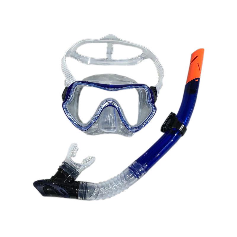 Silikon Anti-Beschlag Tauchmaske & Semi-Dry Schnorchel Set mit großem Rahmen für Männer & Frauen