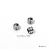 Wholesale 20pcs  2.5/3/4/5/6mm Stainless Steel Big Hole Loose Beads Spacer Beads for DIY Jewelry Making