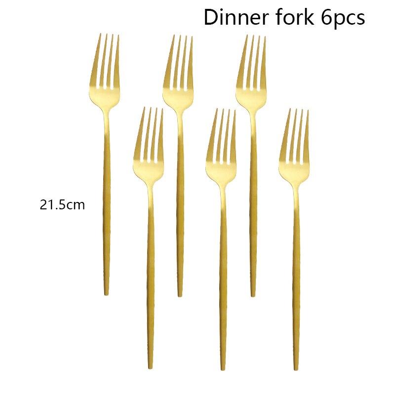 6Pcs Rianbow Matte Abendessen Gabel Edelstahl Geschirr Besteck Küche Gabel Hotel Familie Geschirr Besteck Besteck Set