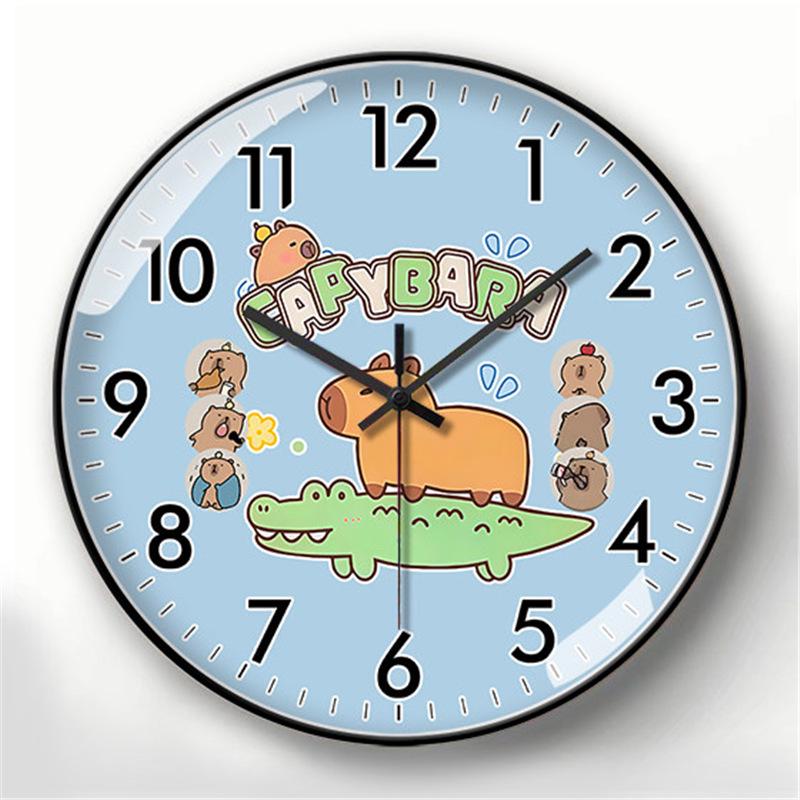 Capybara-Themed Silent Wall Clock for Home and Children's Study