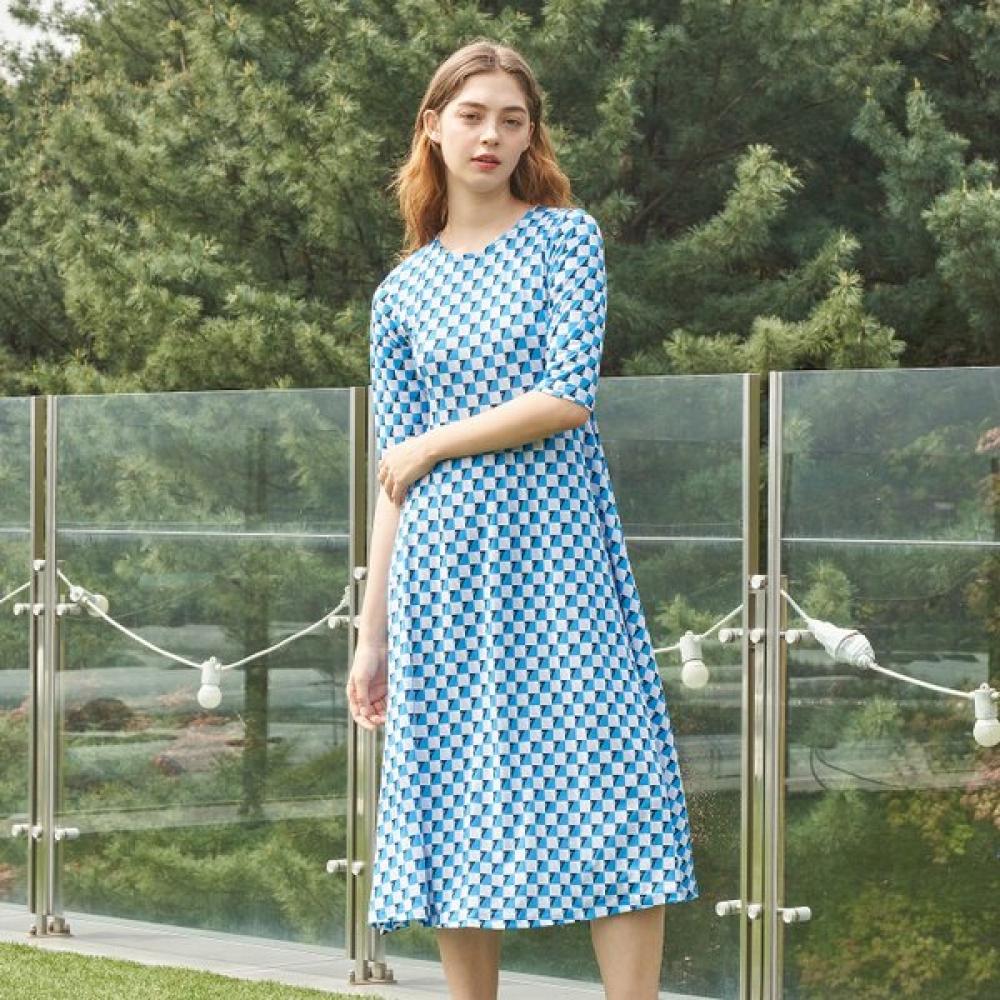 Lipbbam Creora Sienna Rochie Lungă cu Mânecă 3/4 Ldm44db01