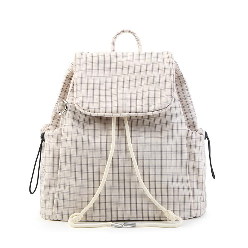 Fashion Plaid Retro Backpack Niche New Commuter Leisure Large Capacity Versatile Lightweight Backpack Schoolbag