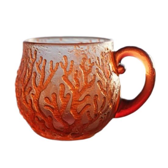 Ocean Themed Resin Mug Handmade Coffee Tea Mug Colorful Gradient Art Craft Cup Unique Gift for Home Office Use