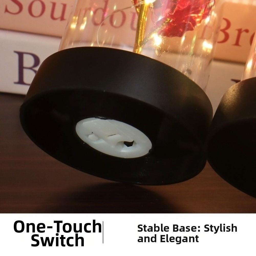 LED Gold Foil Rose Creative Gift Ornaments Artificial Rose Flowers Mother's Day