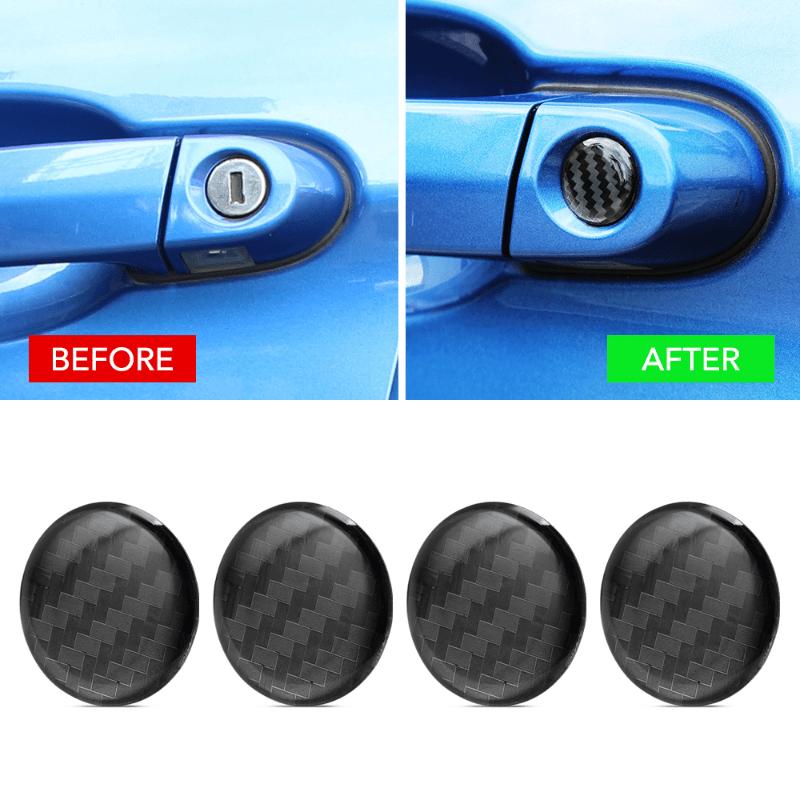 Car Door Lock Keyhole Cover Docor, Vehicle Door Keyhole Protection, Car Exterior Accessories 4pcs
