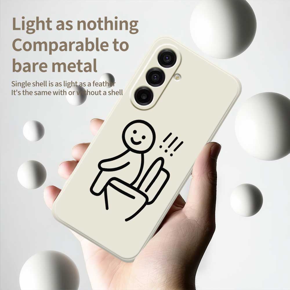 For Samsung Galaxy A17 5G Case Stickman Toilet Pattern Printing Straight Edge TPU Phone Back Cover