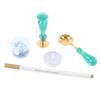 Wax Sealing Stamp Kit Tridimensional Clear Pattern Detachable Handle Delicate Wax Vintage Wax Sealin