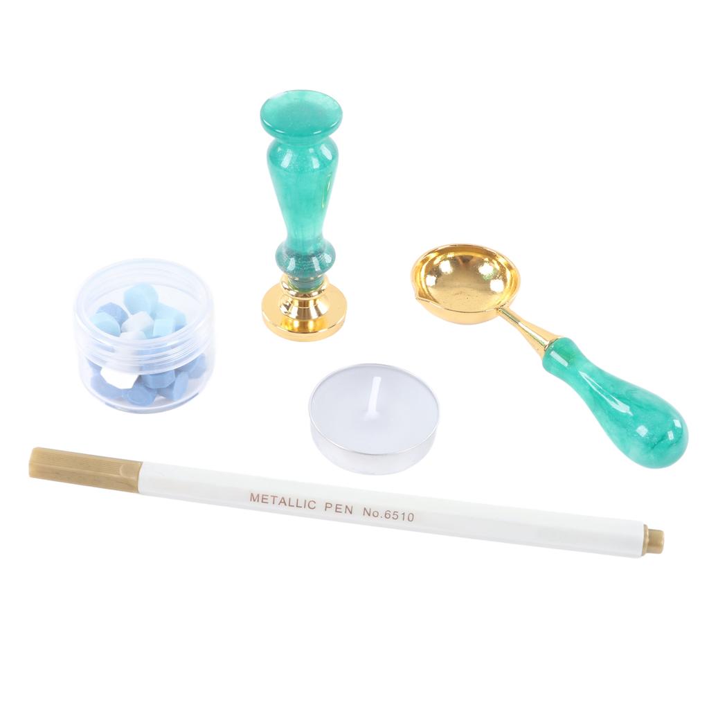 Wax Sealing Stamp Kit Tridimensional Clear Pattern Detachable Handle Delicate Wax Vintage Wax Sealin