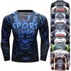Fight Workout Mma Men'S Long Sleeve MMA Compression T-Shirt Men Boxing Rashguard Blank Bjj Rash Guard Sportswear Tees