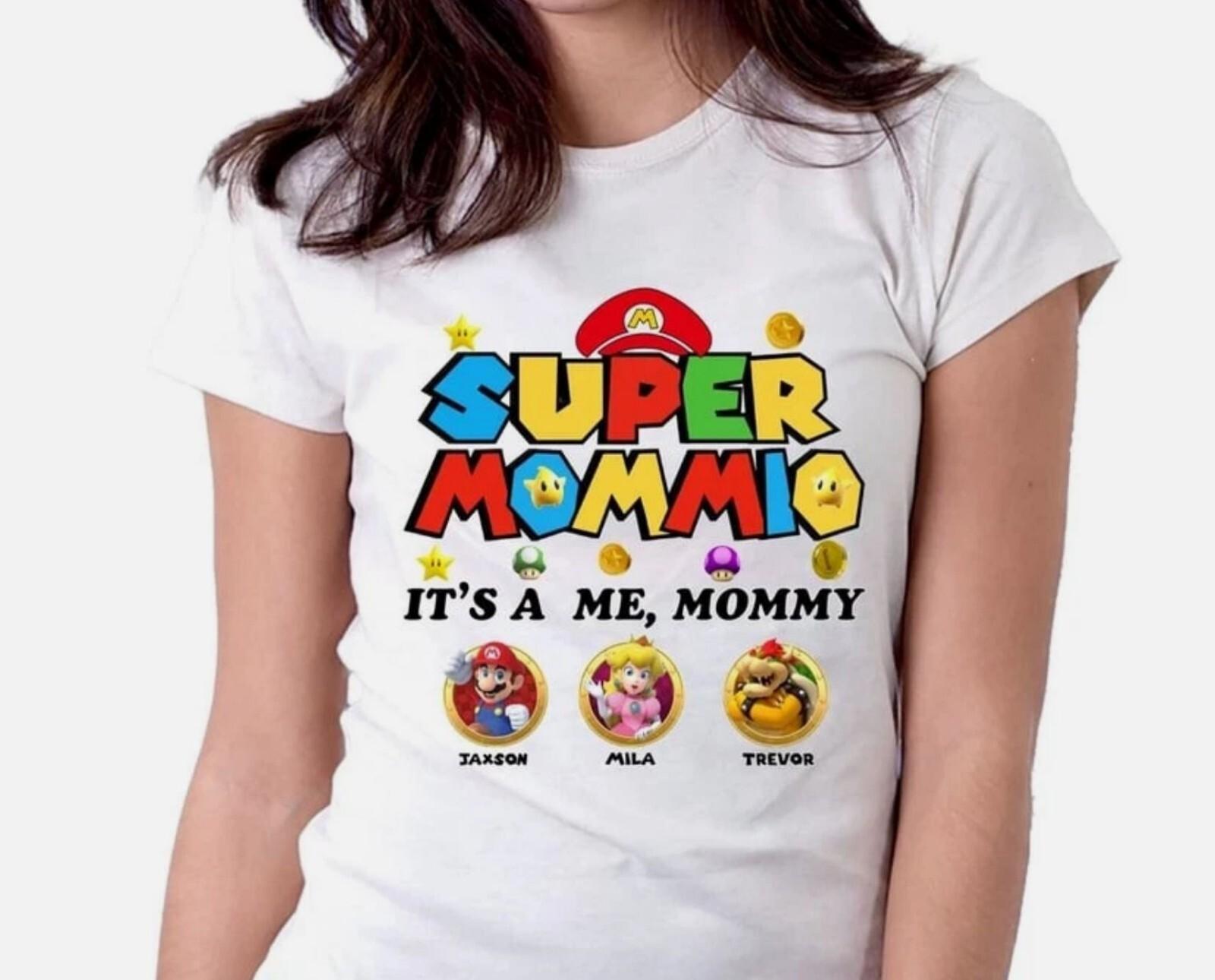 26 Custom Super Mommio Mario Happy Mothers Day Shirt  Super Mommio Shirt Unisex T-Shirt M