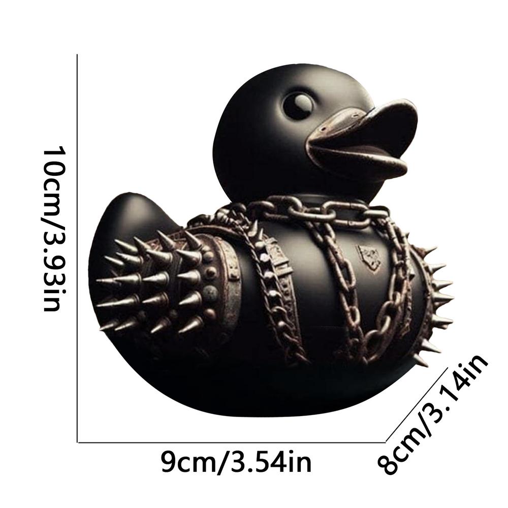 Duck Statue Indoor Gothic Sculpture Punk Animal Figurine Resin Statues Desk Decor Collectible Figurines Satan Duck Tabletop