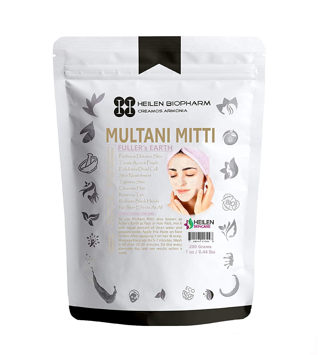 

Глина Мултани Митти: порошковая маска (200 г), Multani Mitti, Heilen Biopharm 8.625